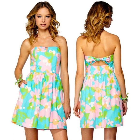 Lilly Pulitzer Dresses & Skirts - Lilly Pulitzer Richelle Floral Dress Shorely Blue